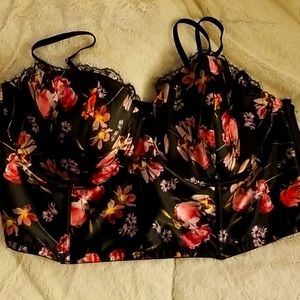 NWT Victoria's Secret floral satin bustier
